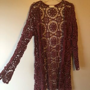 Long knit cardigan